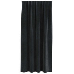 Berkfield Blackout Curtains With Top Tape 2 Pcs Black Velvet - thumbnail 3