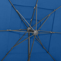 Berkfield Harmful 4-Tier Parasol With Aluminium Pole Azure Blue 250X250 Cm - thumbnail 7