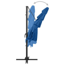 Berkfield Harmful 4-Tier Parasol With Aluminium Pole Azure Blue 250X250 Cm - thumbnail 6