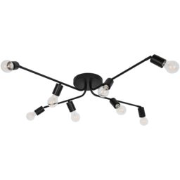 GoodHome Ghlin Spiral Matt Metal Black 8 Lamp Ceiling Light - thumbnail 3