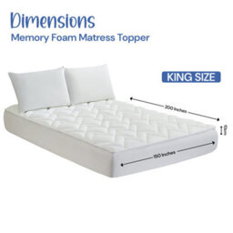 Belofay Fitted King Mattress Topper With Dual Filling Of  Memory Foam Topper, 100% Cotton Top & 4000Gsm Polyester - thumbnail 7