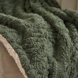 Ohs Cable Knit Ultra Soft Sherpa Fleece Throw Reversible Bed Blanket - thumbnail 2