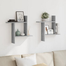 Walplus Wall Shelves 2 Pcs Grey Sonoma 50X12X50 Cm Engineered Wood - thumbnail 3