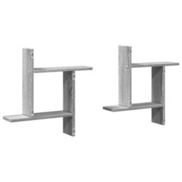 Walplus Wall Shelves 2 Pcs Grey Sonoma 50X12X50 Cm Engineered Wood - thumbnail 6