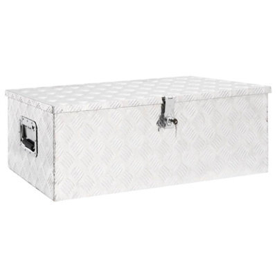 Berkfield Durable Storage Box Silver 90X47X33.5 Cm Aluminium - image 1