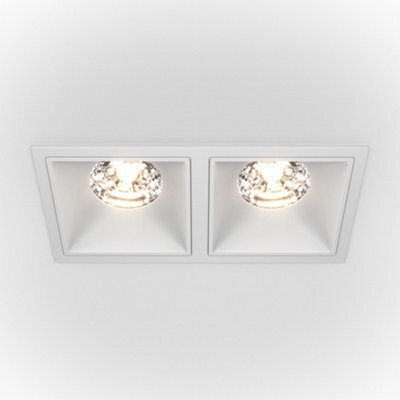 Luminosa Lighting Luminosa Maytoni Alfa Led Twin Recessed Downlight White, 2500Lm, 4000K - image 1