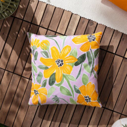 Wylder Nature Flowers Retro Feel Outdoor Cushion Cover - thumbnail 1