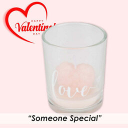 Valentines Scented Rose Candle Heart Glass Romantic Gift 6. 5Cm Pink - thumbnail 6