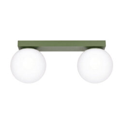 Sollux Lighting Yoli Steel/glass Olive Green 2 Lights Minimalist Ceiling Lamps