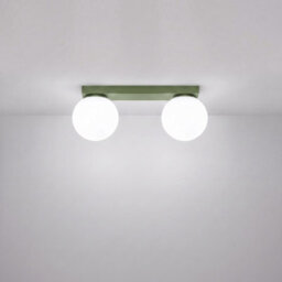 Sollux Lighting Yoli Steel/glass Olive Green 2 Lights Minimalist Ceiling Lamps - thumbnail 3