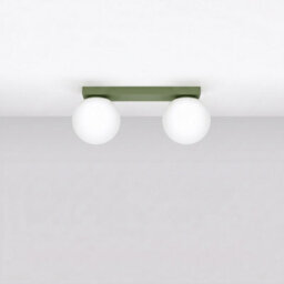Sollux Lighting Yoli Steel/glass Olive Green 2 Lights Minimalist Ceiling Lamps - thumbnail 2