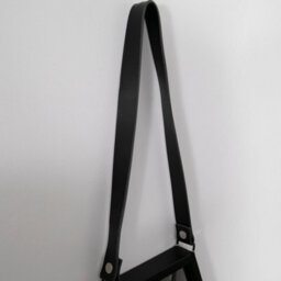 Native Home & Lifestyle Hexagon Black Metal Mirror With Leather Strap - thumbnail 3