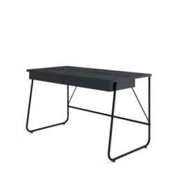 Arte Elegant Oak Chestnut Desk H770mm W1350mm D670mm - Modern Design With Black Metal Legs