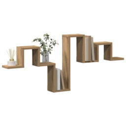 Walplus Wall Shelf Artisan Oak 104.5 X 10 X 43 Cm Engineered Wood - thumbnail 3