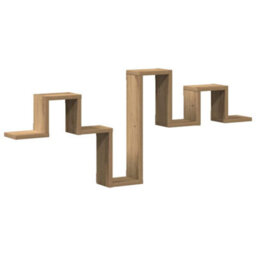 Walplus Wall Shelf Artisan Oak 104.5 X 10 X 43 Cm Engineered Wood - thumbnail 2