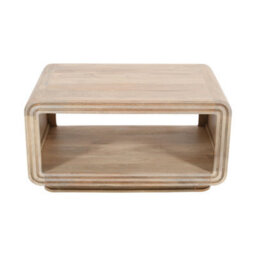 Wyld Haus Arizona Carved Mango Wood Open Coffee Table, Natural Brown, 850 X 450 mm - thumbnail 4