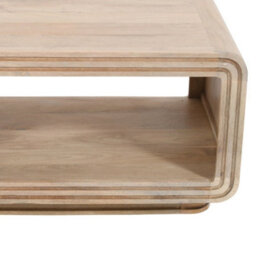 Wyld Haus Arizona Carved Mango Wood Open Coffee Table, Natural Brown, 850 X 450 mm - thumbnail 5