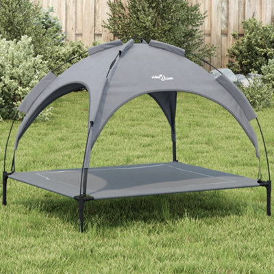 Walplus Dog Bed With Canopy Anthracite Oxford Fabric And Steel - image 1