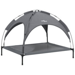 Walplus Dog Bed With Canopy Anthracite Oxford Fabric And Steel - thumbnail 2