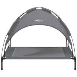 Walplus Dog Bed With Canopy Anthracite Oxford Fabric And Steel - thumbnail 4