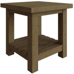 Reclaimed Rustic Brown Pine Lamp Table Handcrafted Furniture - thumbnail 3