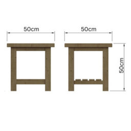 Reclaimed Rustic Brown Pine Lamp Table Handcrafted Furniture - thumbnail 2