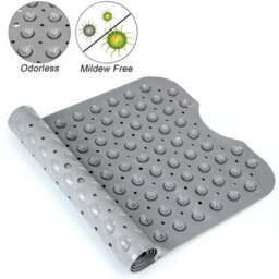 Ameha Shower Bath Mat Non Slip - Grey 38X70 Cm Bathroom Mats With Strong Suction Cups Grip And Drain Holes Anti Mould Shower Mats - thumbnail 2
