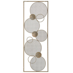Beliani Gold Metal Wall Art - Rectangular Modern Mural With Built-In Hangers, 31 X 90 Cm - thumbnail 3