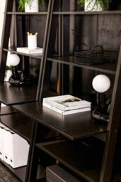 LPD Tiva Black Ladder Desk - Sleek Design With 3 Shelves & Functional Workspace W 84 X L 50 X H 175.4 Cm - thumbnail 3