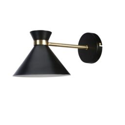 GoodHome Apennin Contemporary Matt Black Wired Wall Light - thumbnail 3