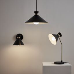 GoodHome Apennin Contemporary Matt Black Wired Wall Light - thumbnail 8