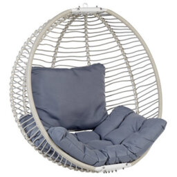 Beliani Hanging Chair With Stand Arco Metal White - thumbnail 7