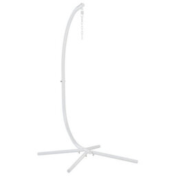 Beliani Hanging Chair With Stand Arco Metal White - thumbnail 8