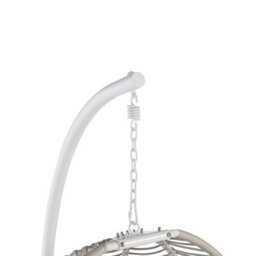 Beliani Hanging Chair With Stand Arco Metal White - thumbnail 9