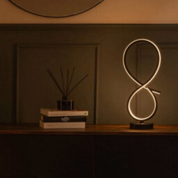 Integrated Led Table Lamp Touch Lamps For Bedroom Living Room Large Light Swirl - thumbnail 6
