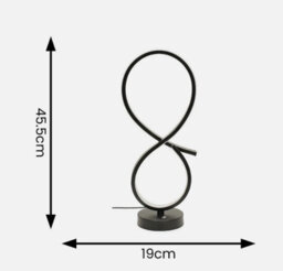 Integrated Led Table Lamp Touch Lamps For Bedroom Living Room Large Light Swirl - thumbnail 7