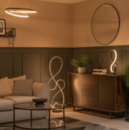 Integrated Led Table Lamp Touch Lamps For Bedroom Living Room Large Light Swirl - thumbnail 5