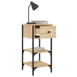 Berkfield Bedside Cabinets 2 Pcs Sonoma Oak 34X36X70 Cm Engineered Wood - thumbnail 5