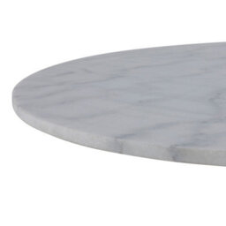 Furniture To Go Tarifa Round Dining Table With White Polished Marble Top And Black Base - thumbnail 9
