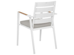 Beliani Garden Dining Set 4 Seater Maletto/taviano With Cushions Metal Grey - thumbnail 9