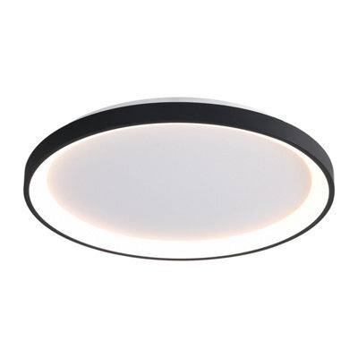 Luminosa Lighting Luminosa Raden 58Cm Led Semi Flush Ceiling Light Black 3000/4000/6000K - image 1