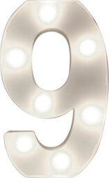 St Helens Home And Garden Battery Operated 3D Led Number 9 Light - thumbnail 4