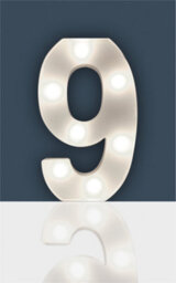 St Helens Home And Garden Battery Operated 3D Led Number 9 Light - thumbnail 1