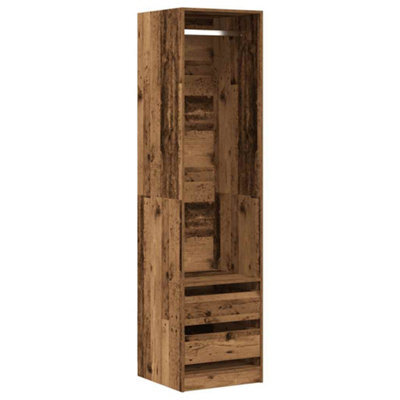 Berkfield Durable Wardrobe Old Wood 50X50X200 Cm Engineered Wood - image 1