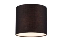GoodHome Kpezin Charcoal Fabric Dyed Circular Light Shade (D)15Cm - thumbnail 3