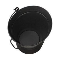 Fireside Coal And Ash Bucket - Black Steel Wide Mouth Coal Scuttle 32 Cm With Handles - thumbnail 6