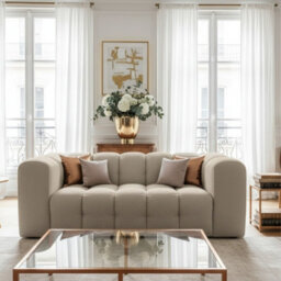 Baloo Two Seat Elegant Modern Sofa Sandy - thumbnail 2