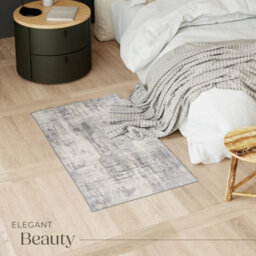Tectake Washable Rug Nadira - Different Sizes, Abstract Pattern, Synthetic Wool And Felt, Non-Slip 60 X 110 Cm - Beige/grey - thumbnail 7