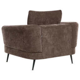 Beliani Living Room Set 3 Seater Kjaer Chenille Dark Brown - thumbnail 9