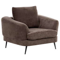 Beliani Living Room Set 3 Seater Kjaer Chenille Dark Brown - thumbnail 8